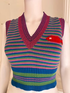Gucci Alessandro Michele Era Multicolor Intarsia Knit Vest, c. 2016–2017
