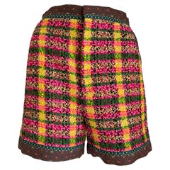 Gucci Alessandro Michele Era Multicolored Bouclé Wool Shorts