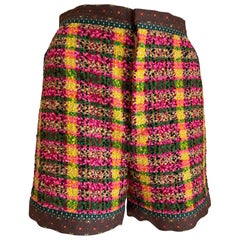 Gucci Alessandro Michele Era Multicolored Bouclé Wool Shorts