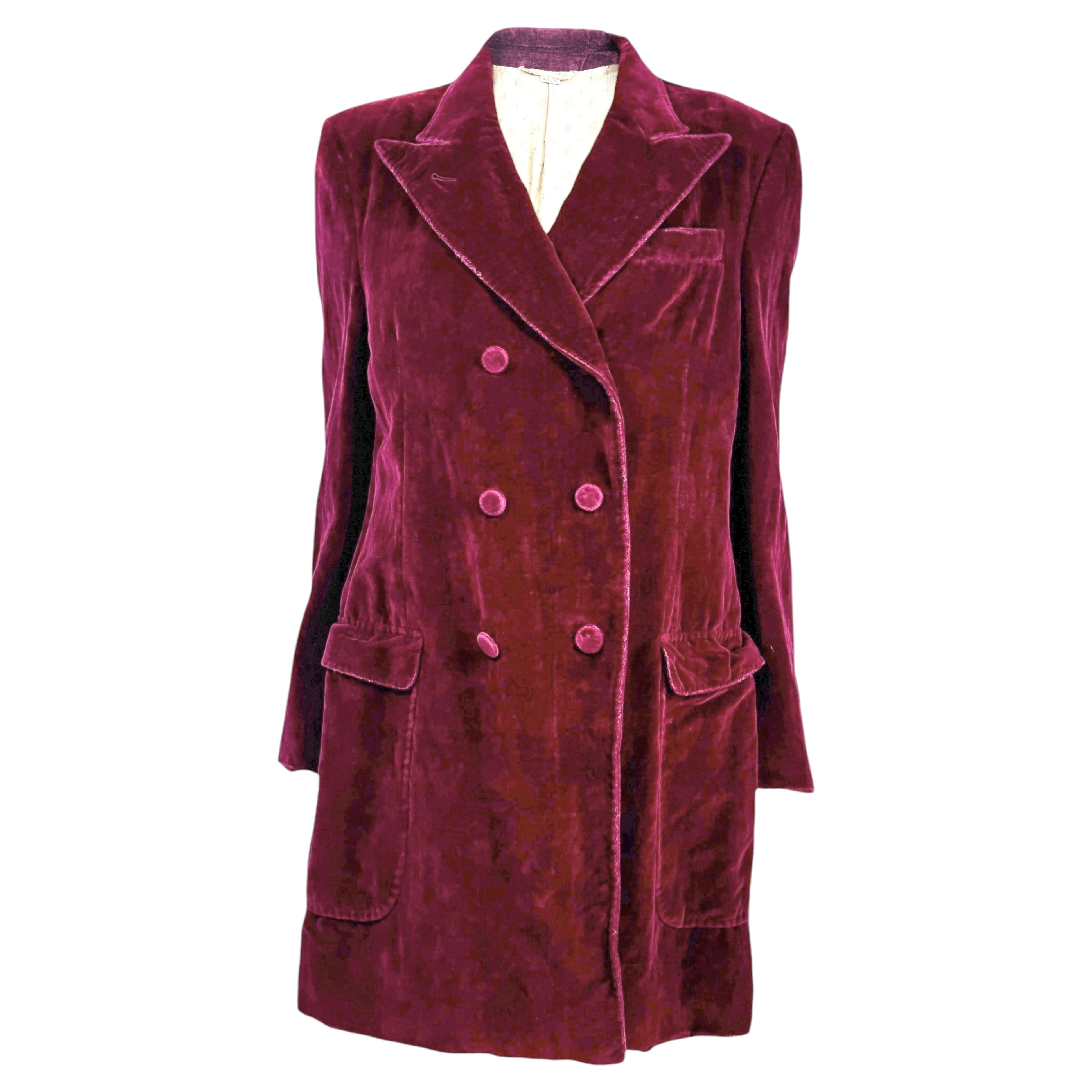 Gucci Alessandro Michele Fall 2O20 Look 55 Burgundy velvet jacket