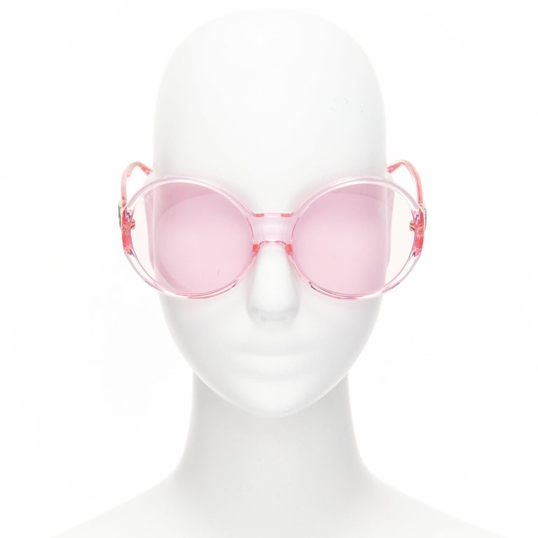 GUCCI Alessandro Michele GG0954S pink hue round frame  display picture 1