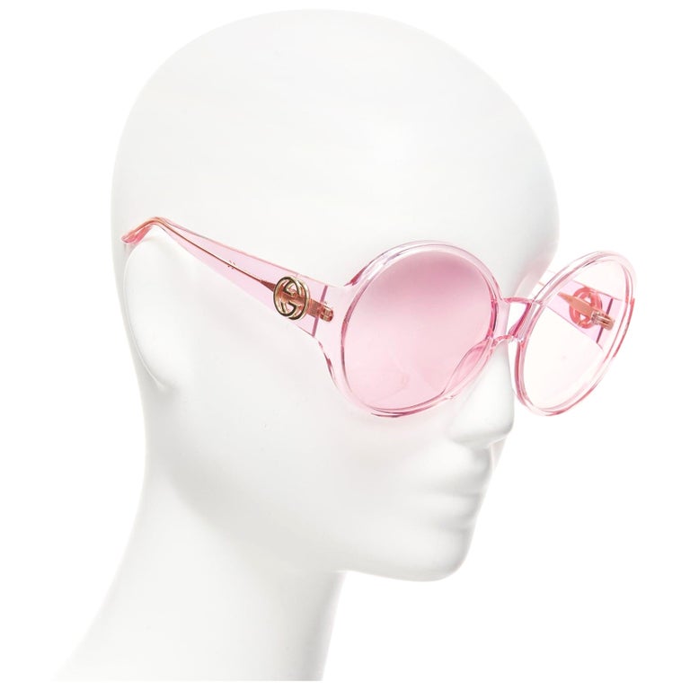GUCCI Alessandro Michele GG0954S pink hue round frame  display picture 1