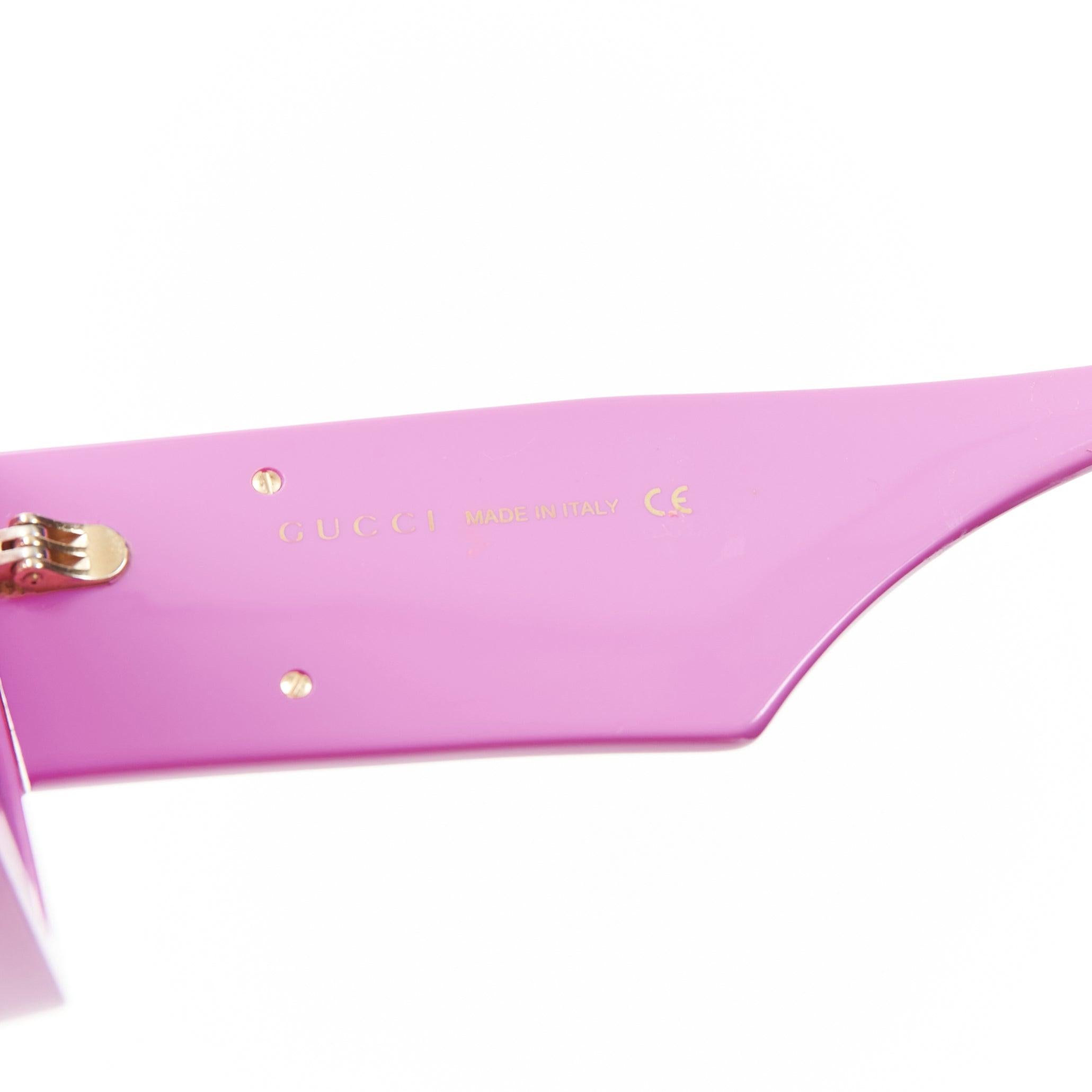 GUCCI Alessandro Michele GG0956S pink GG logo square frame oversized sunglasses For Sale 1