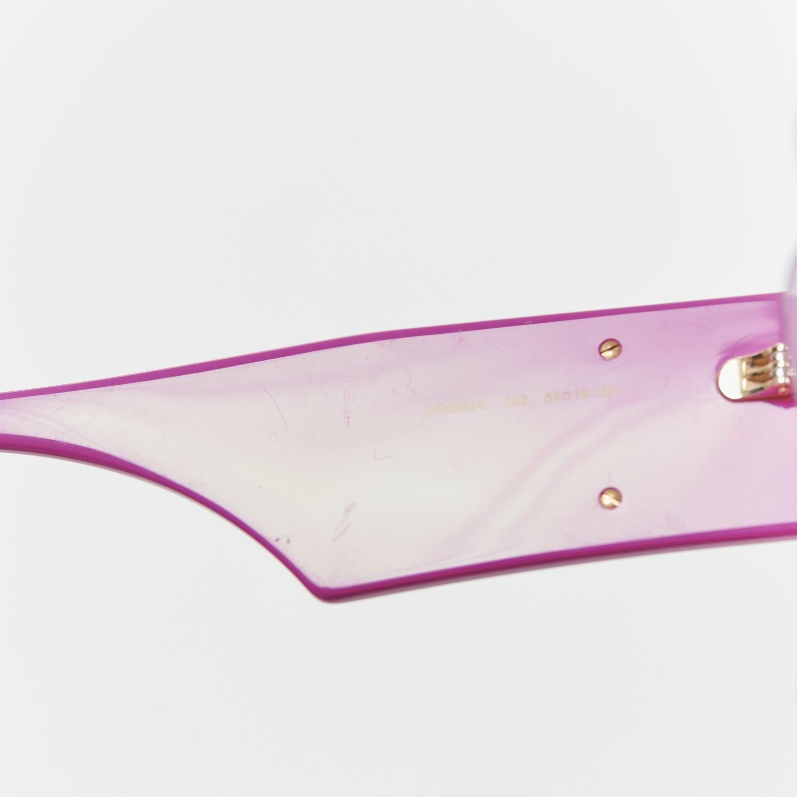 GUCCI Alessandro Michele GG0956S pink GG logo square frame oversized sunglasses For Sale 2