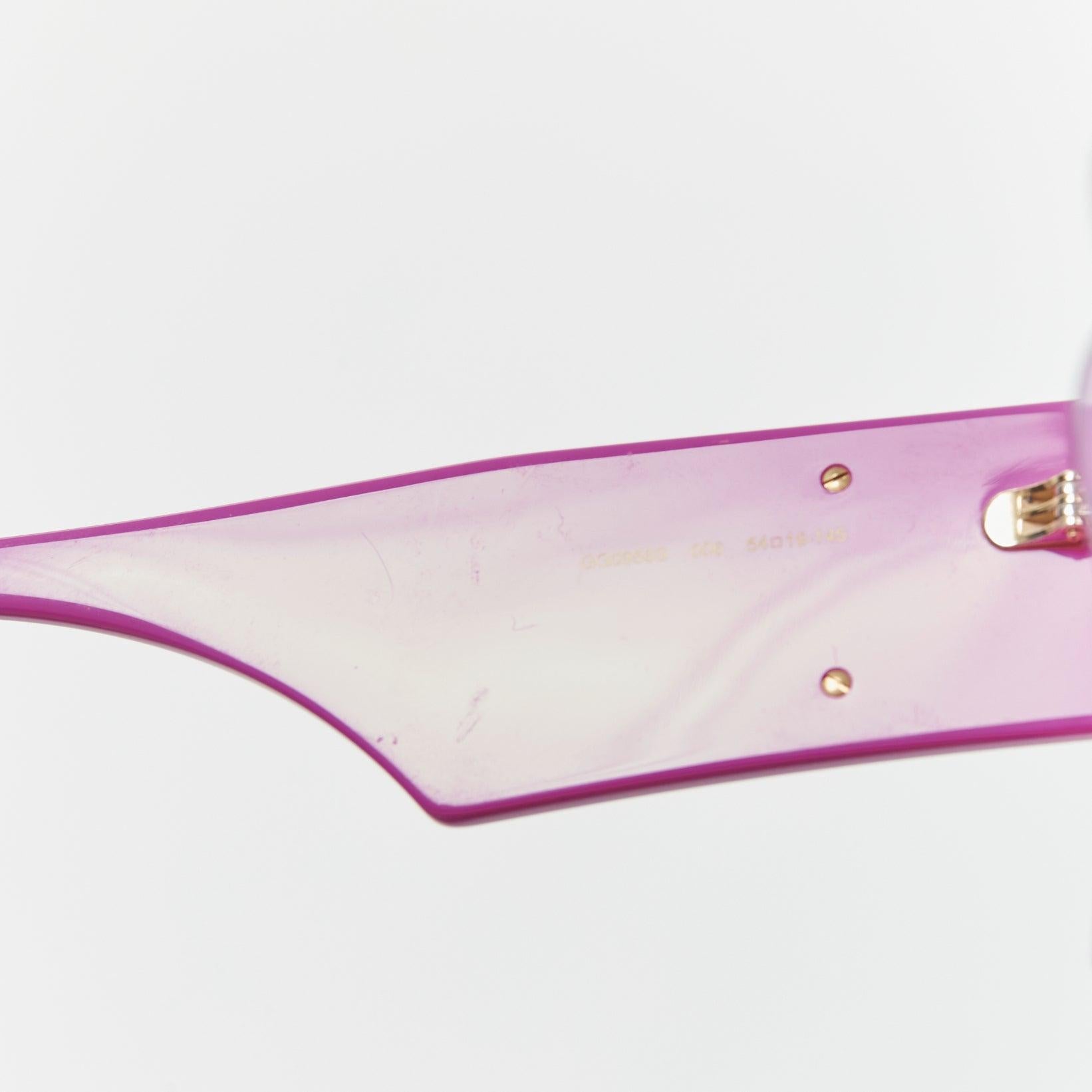GUCCI Alessandro Michele GG0956S rosa GG Logo übergroße Sonnenbrille mit quadratischem Rahmen in Übergröße im Angebot 3