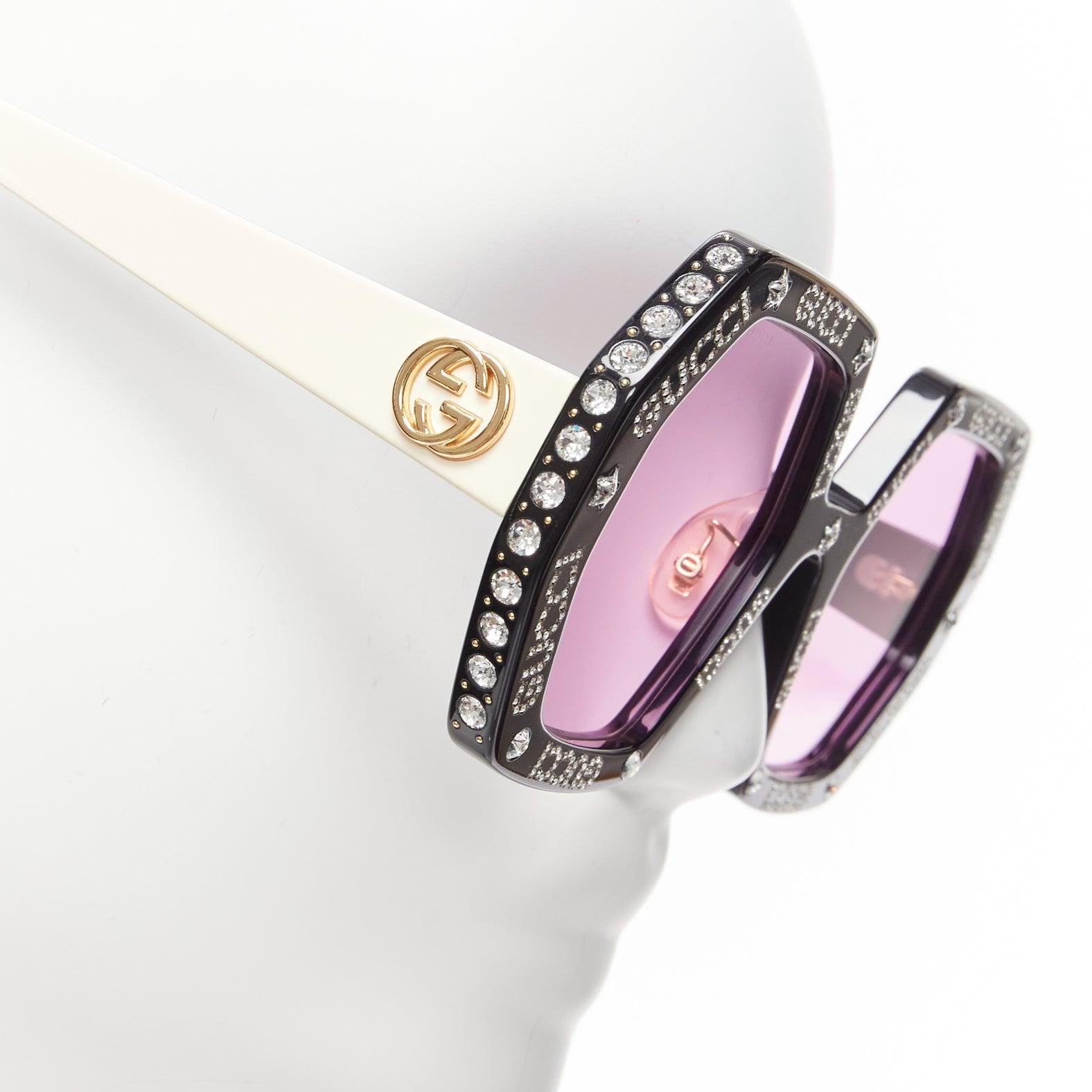 GUCCI Alessandro Michele Hollywood Forever GG0772S logo crystal black  sunnies 1