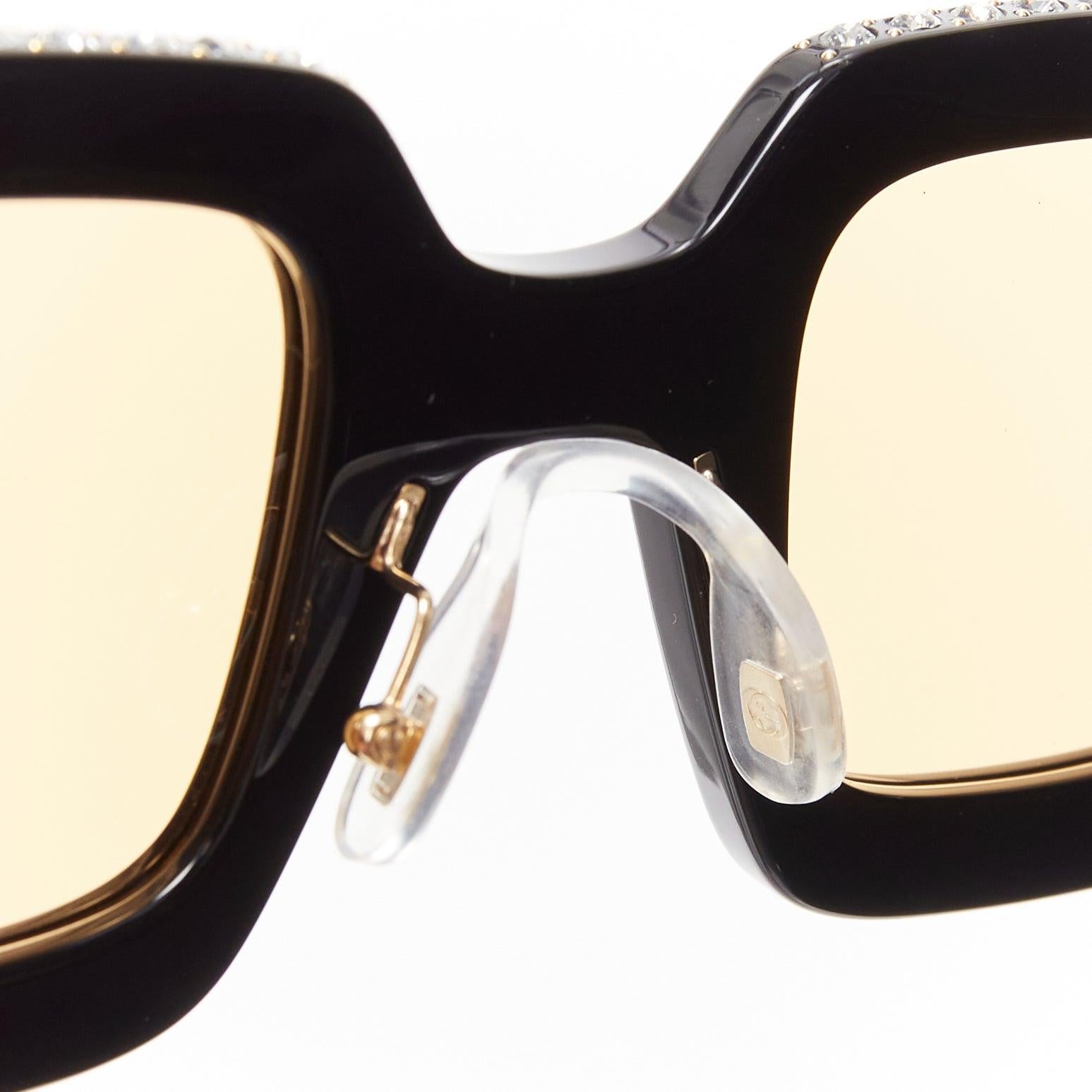 GUCCI Alessandro Michele Hollywood Forever GG0780S logo crystal black sunnies For Sale 3