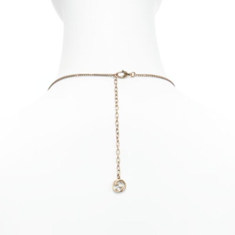Gucci Alessandro Michele LOVED collana corta con ciondolo in cristallo sfumato arcobaleno in vendita 1