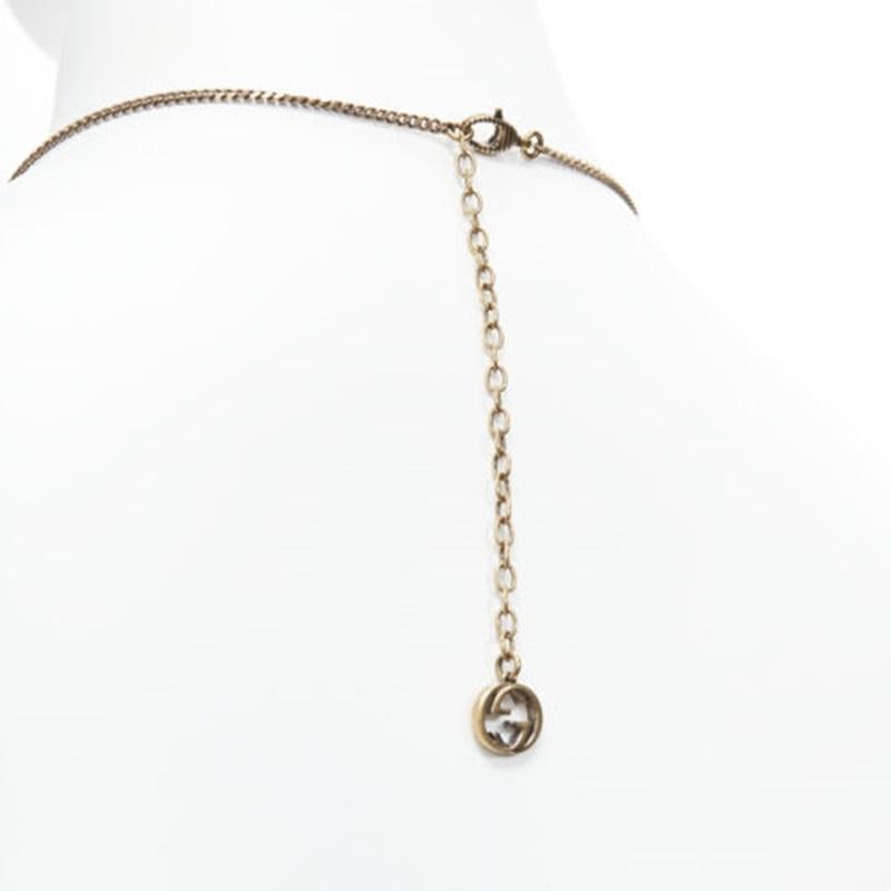 Gucci Alessandro Michele LOVED collana corta con ciondolo in cristallo sfumato arcobaleno in vendita 2