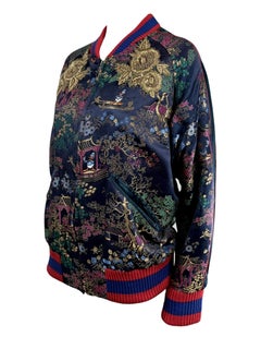 Gucci Alessandro Michele Herrenmode Frühjahr 2017 Donald bombers jacquard