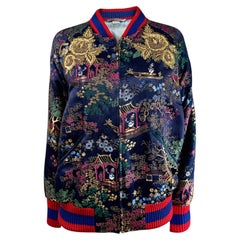 Gucci Alessandro Michele Herrenmode Frühjahr 2017 Donald bombers jacquard