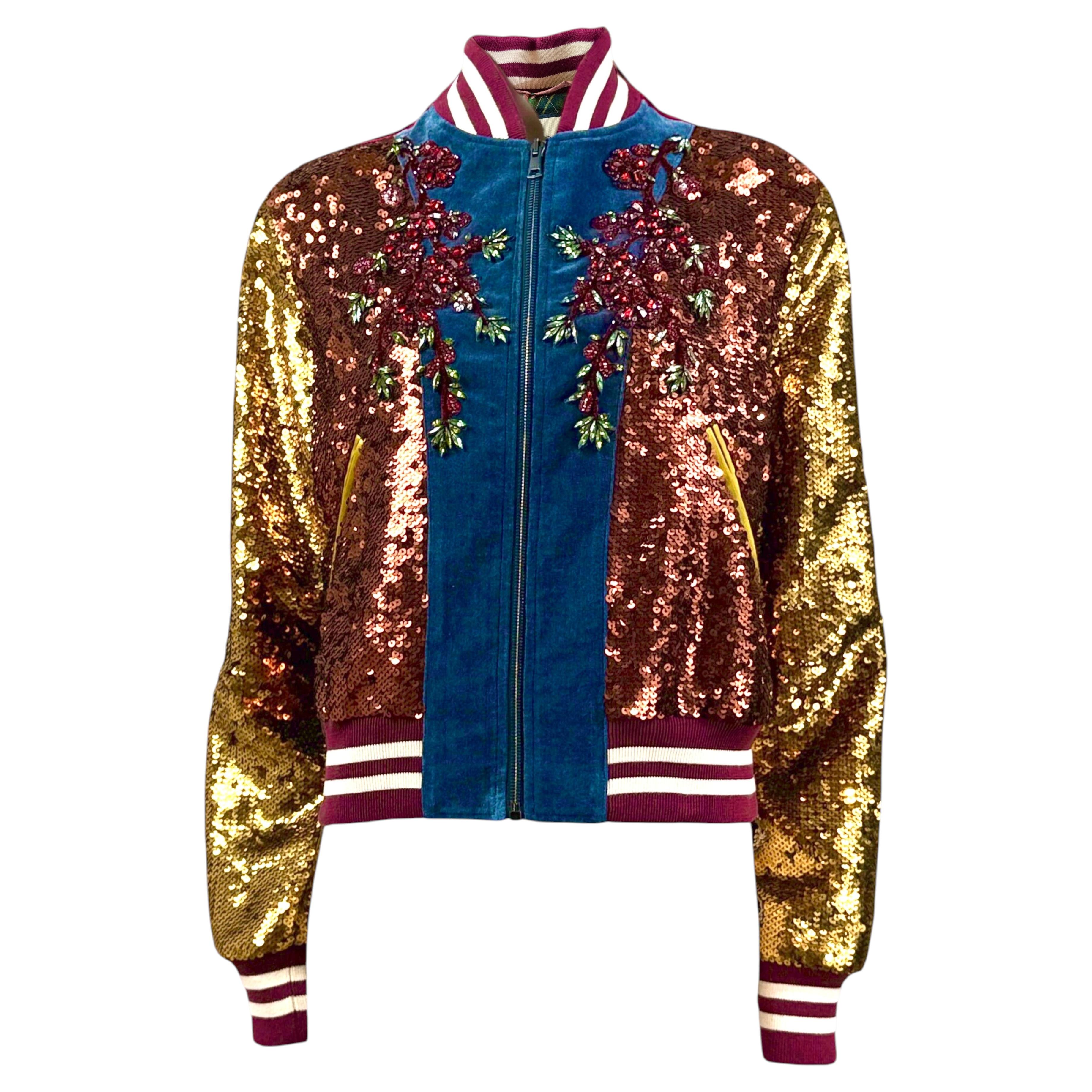 Gucci Alessandro Michele Prefall 2017 Look 14 Embellished bombers crystal