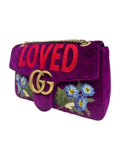 Gucci Alessandro Michele Prefall 2017 Marmont Loved amethyst velvet bag