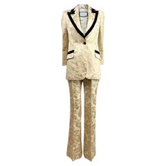 Gucci Alessandro Michele Prefall 2018 Trouser suit gold jacquard