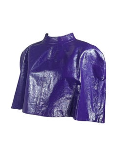 Gucci Alessandro Michele Resort 2023 Look 99 Purple patent mini cape