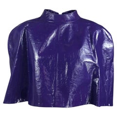 Gucci Alessandro Michele Resort 2023 Look 99 Purple patent mini cape