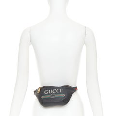 GUCCI  Alessandro Michele vintage logo print web strap small crossbody belt bag