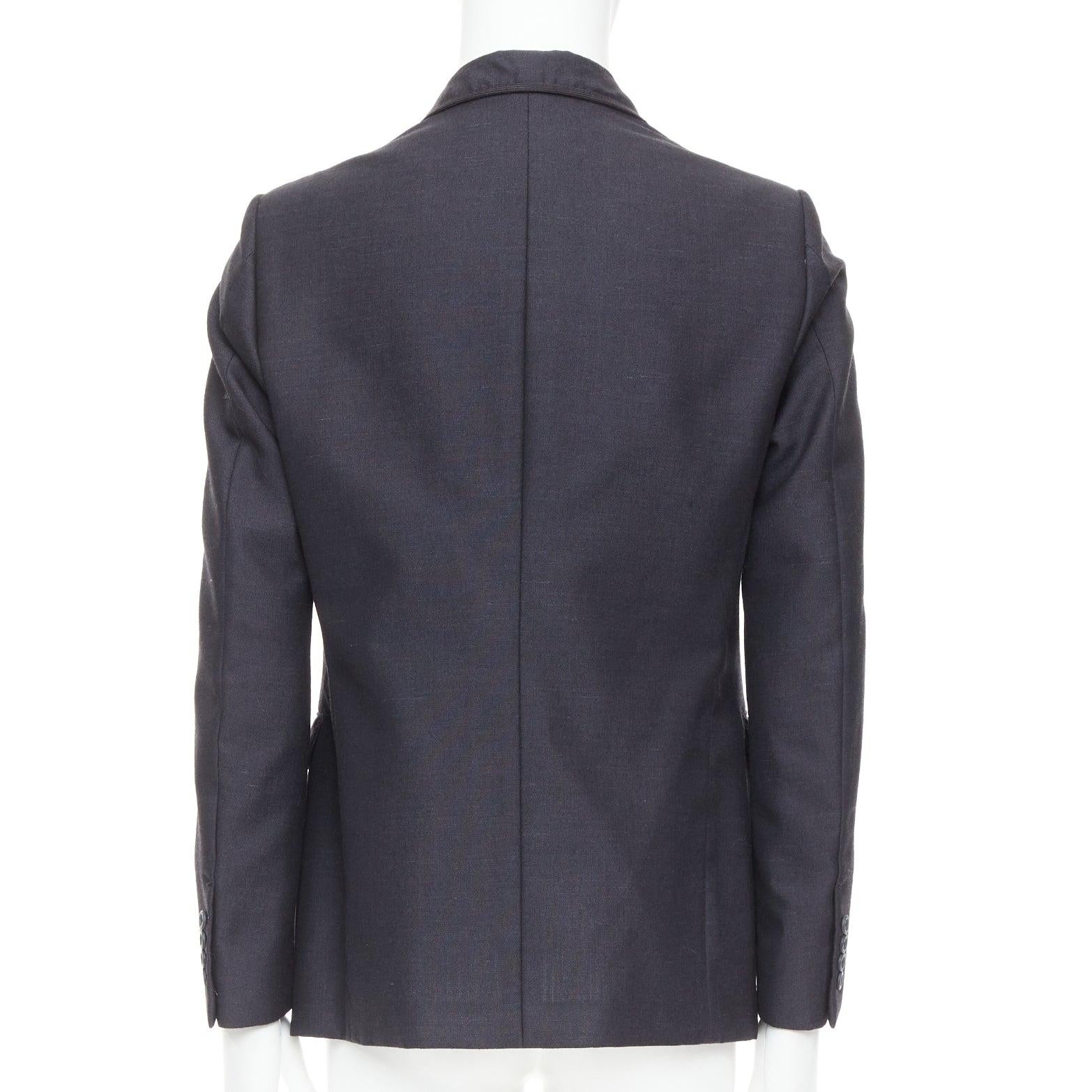 Uomo Alessandro Michele blazer in lana e mohair con doppio bottone tigrato in bronzo IT52 XL in vendita