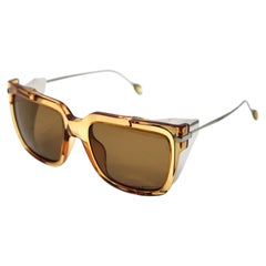 Gucci Amber Acetate & Silver-Tone Metal Square Sunglasses