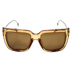 Gucci Amber Acetate & Silver-Tone Metal Square Sunglasses