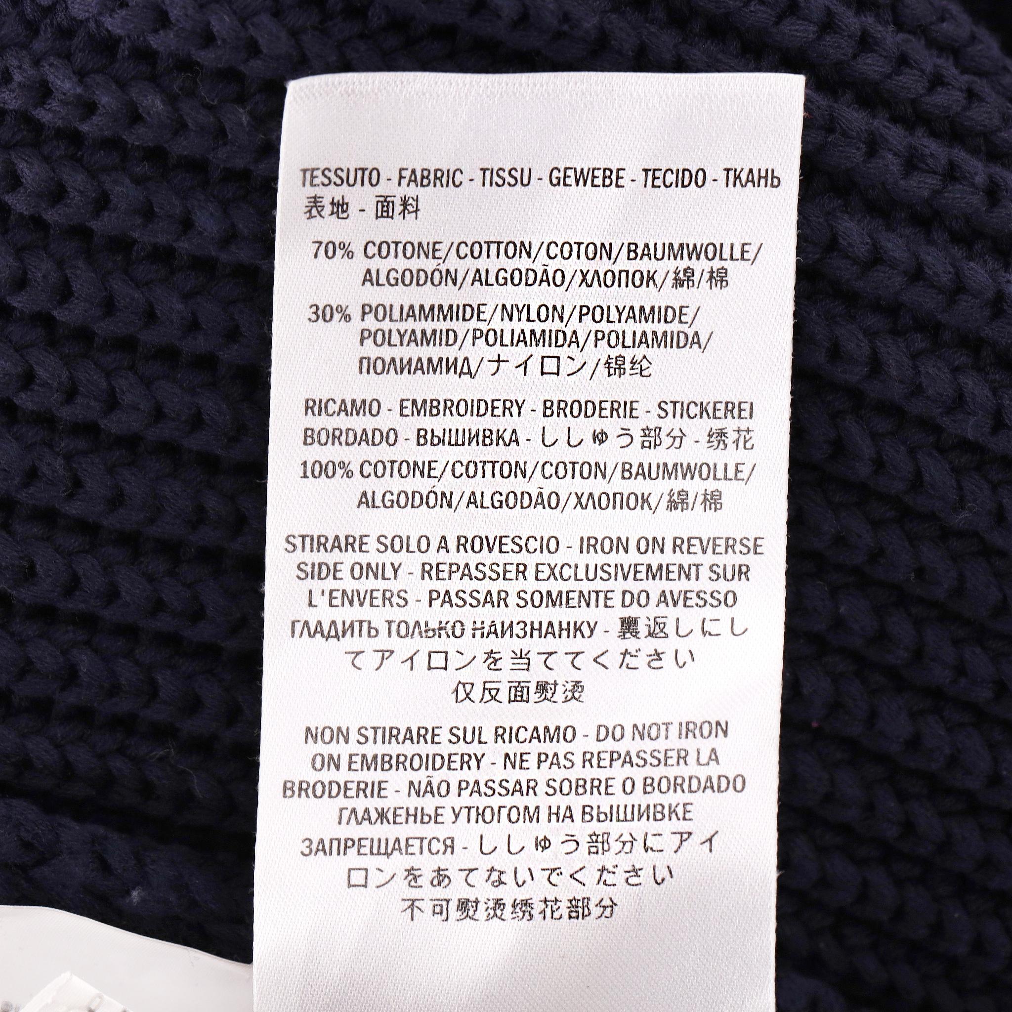 Gucci Anchor Crest Chunky Cotton Knit Jumper For Sale 2