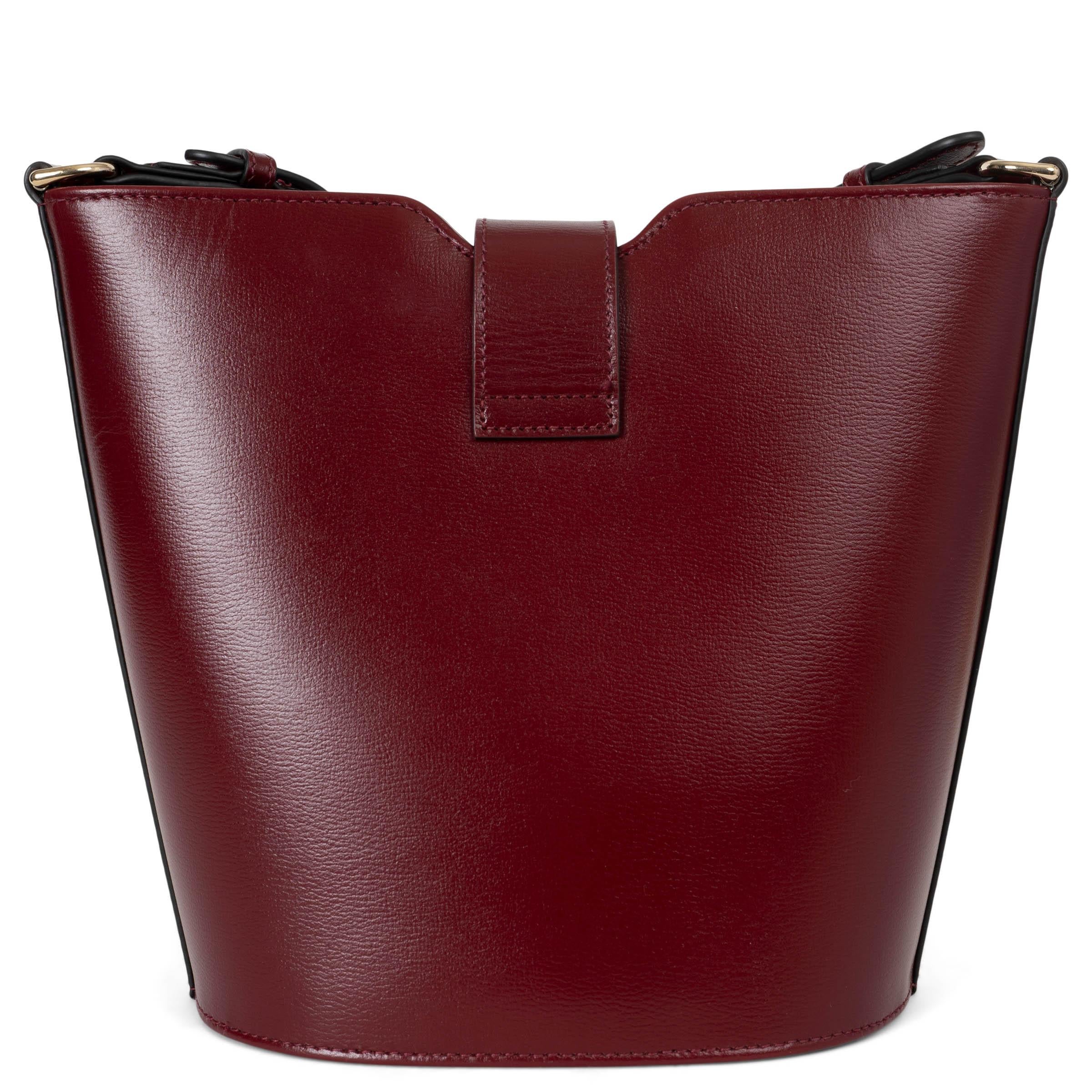 Bolso bandolera GUCCI Ancora de piel roja 2024 MINI BUCKET Marrón