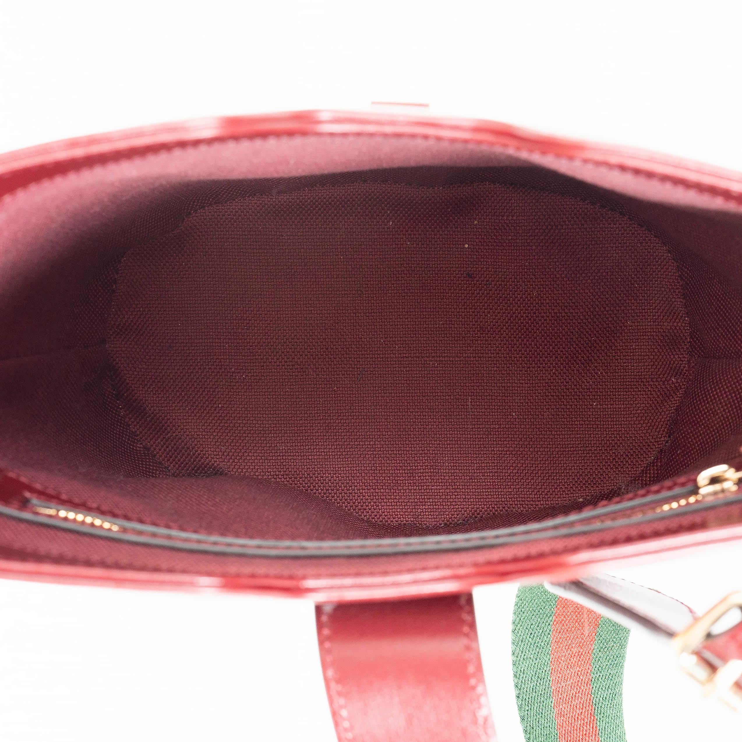 De las mujeres Bolso bandolera GUCCI Ancora de piel roja 2024 MINI BUCKET