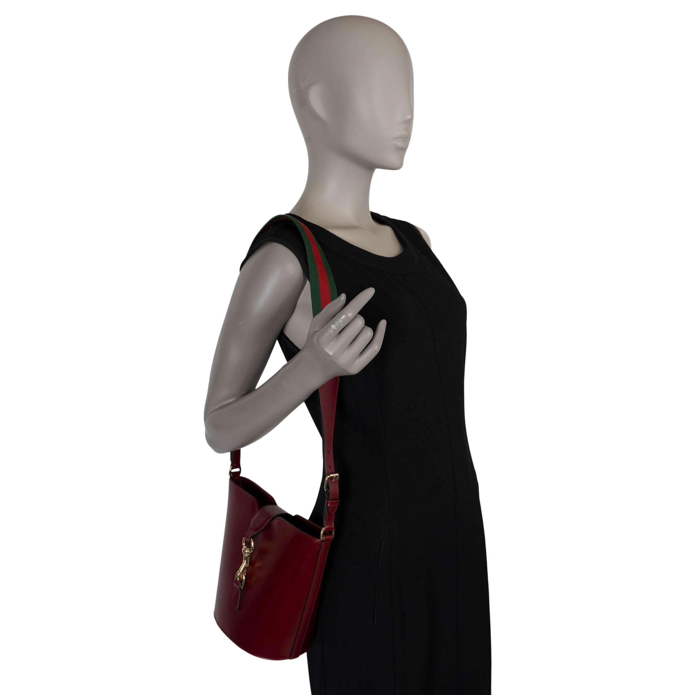 Bolso bandolera GUCCI Ancora de piel roja 2024 MINI BUCKET 3