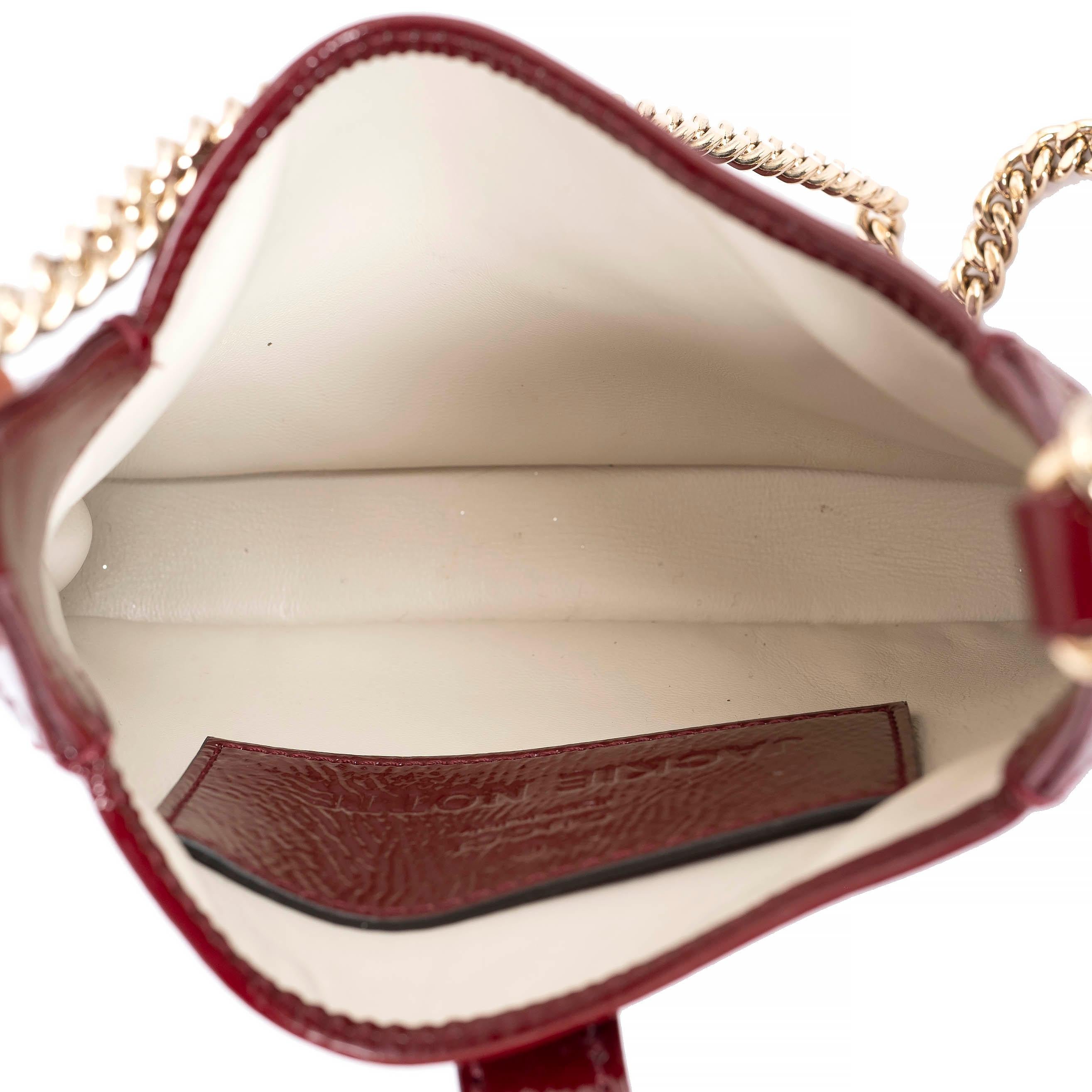 GUCCI Ancona red patent leather JACKIE NOTTE MINI Shoulder Bag 1