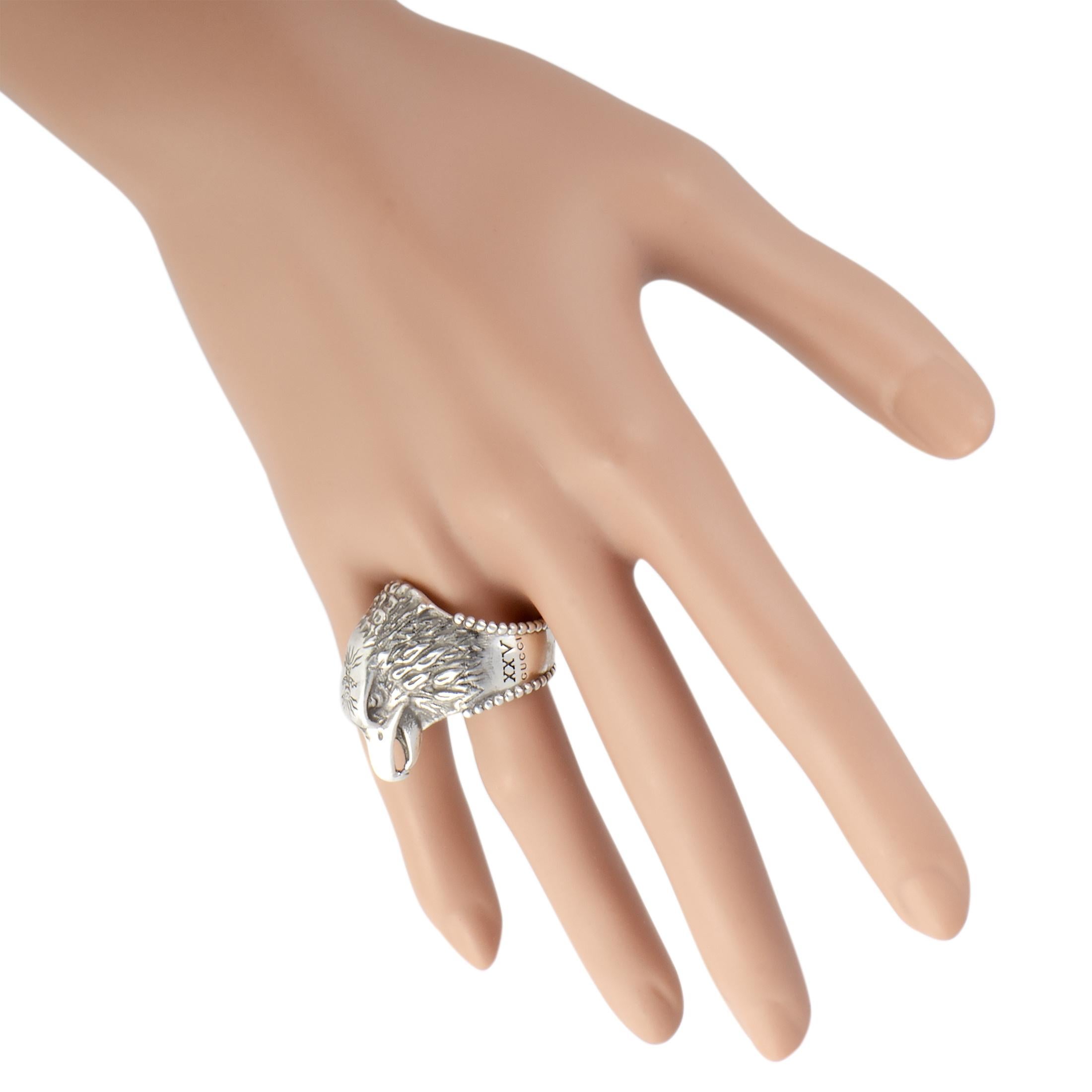 gucci anger forest eagle ring