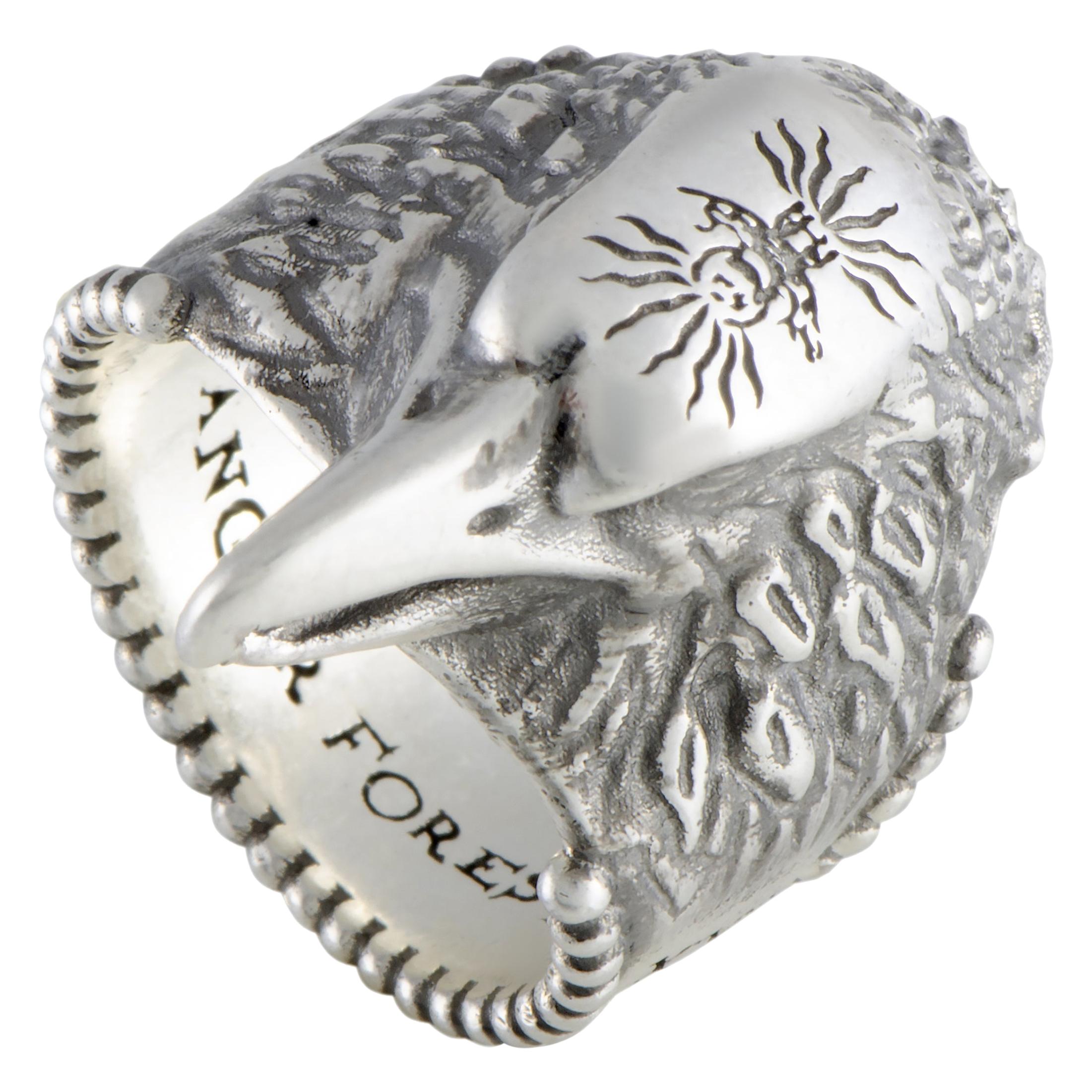 Gucci Silver Anger Forest Rabbit Head Ring Size 9.5 - Yoogi's Closet