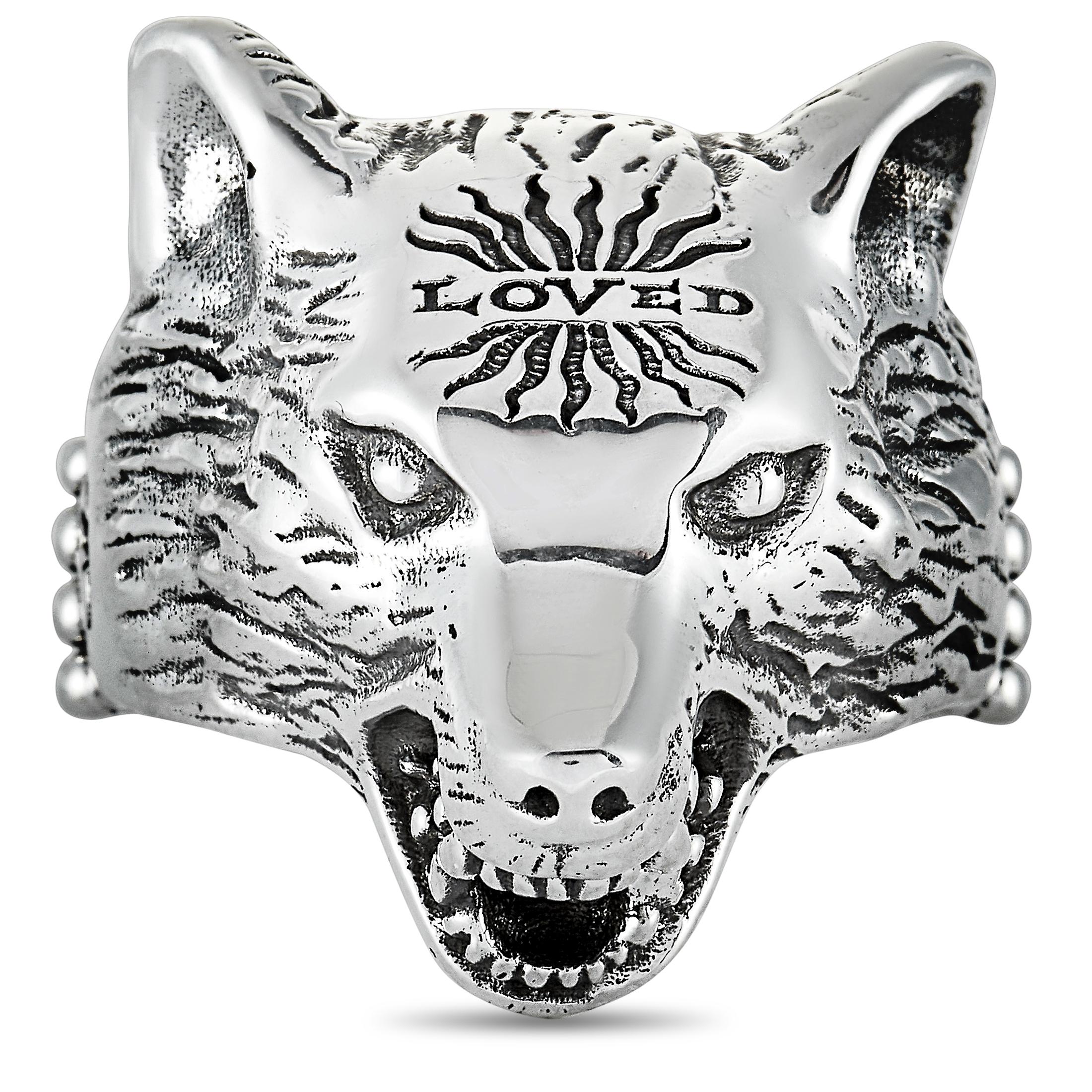 gucci wolf head ring