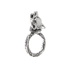 Gucci Anger Forest Wolf Sterling Silver Ring Size 6 3/4