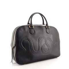 Gucci Animal Duffle Bag Embossed Leather Large