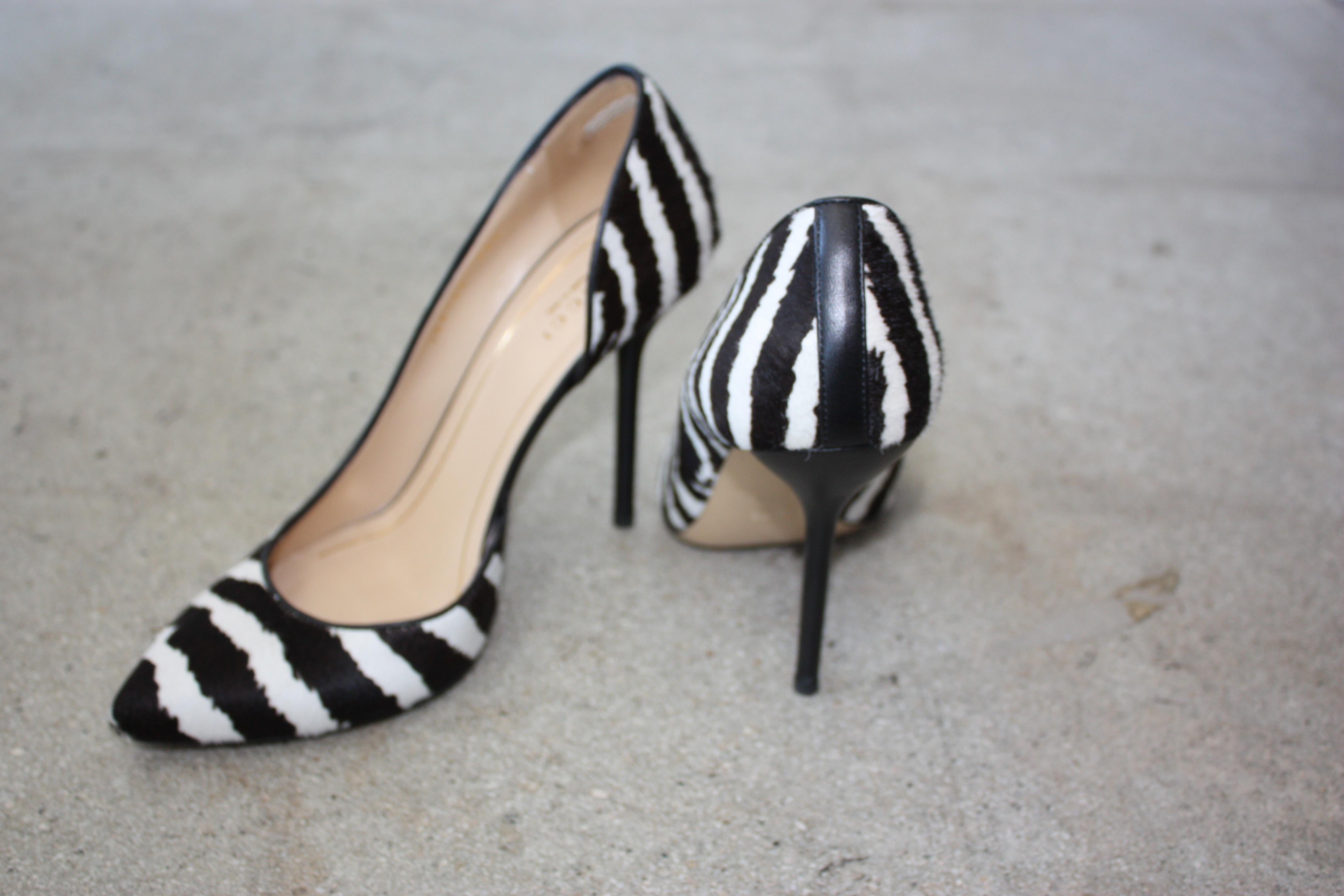 black white pumps