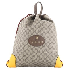Gucci Animalier Drawstring Backpack GG Coated Canvas Large 