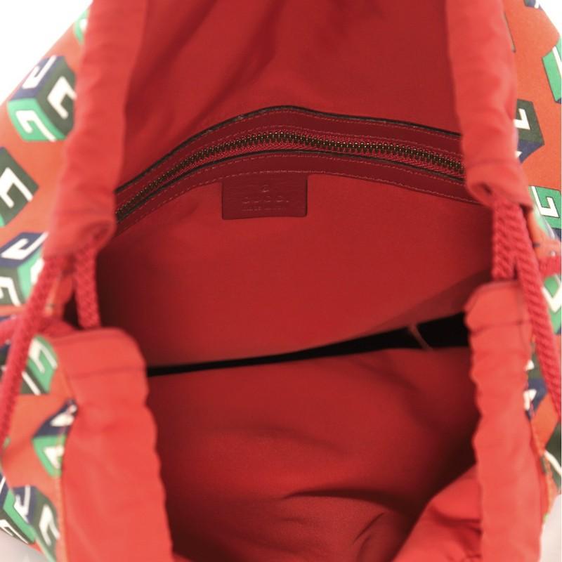 Gucci Animalier Drawstring Backpack Printed Canvas Large 1