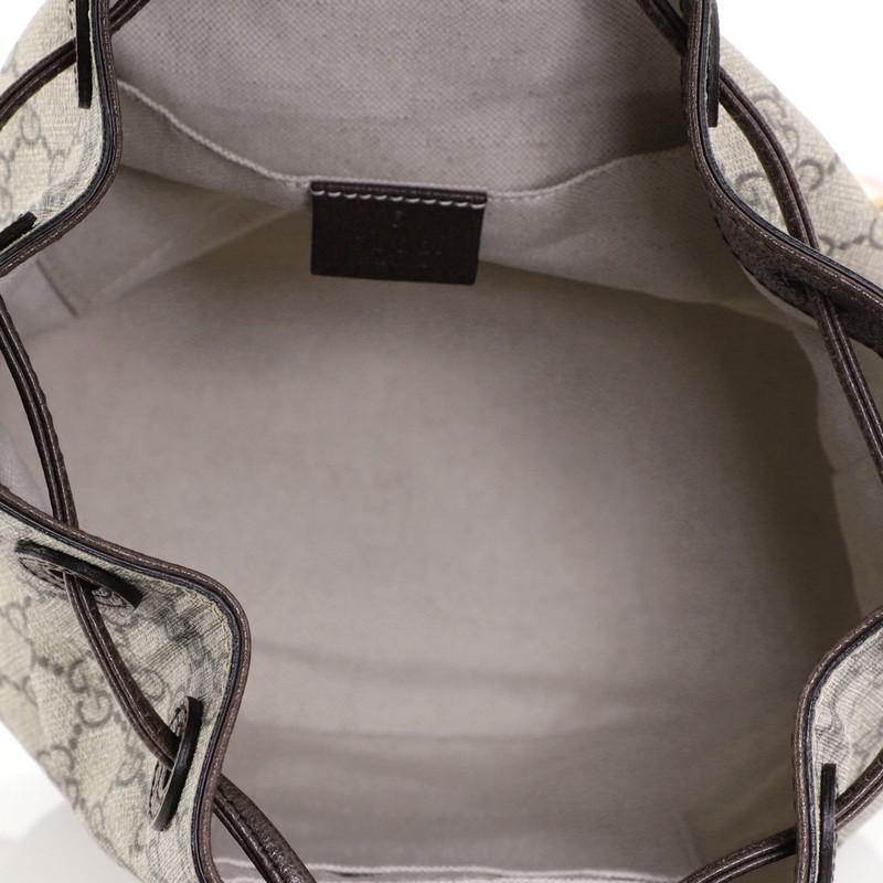 Gucci Animalier Drawstring Bucket Backpack GG Coated Canvas Mini In Good Condition In NY, NY
