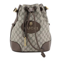 Gucci Animalier Drawstring Bucket Backpack GG Coated Canvas Mini 