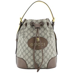 Gucci Animalier Drawstring Bucket Backpack GG Coated Canvas Mini
