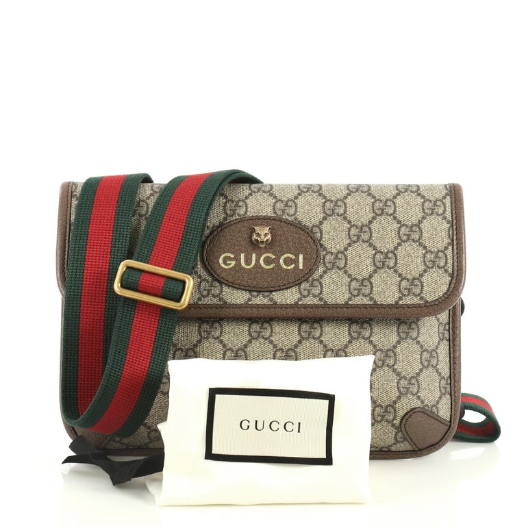 Gucci Animalier Flap Belt Bag GG Coated Canvas at 1stdibs