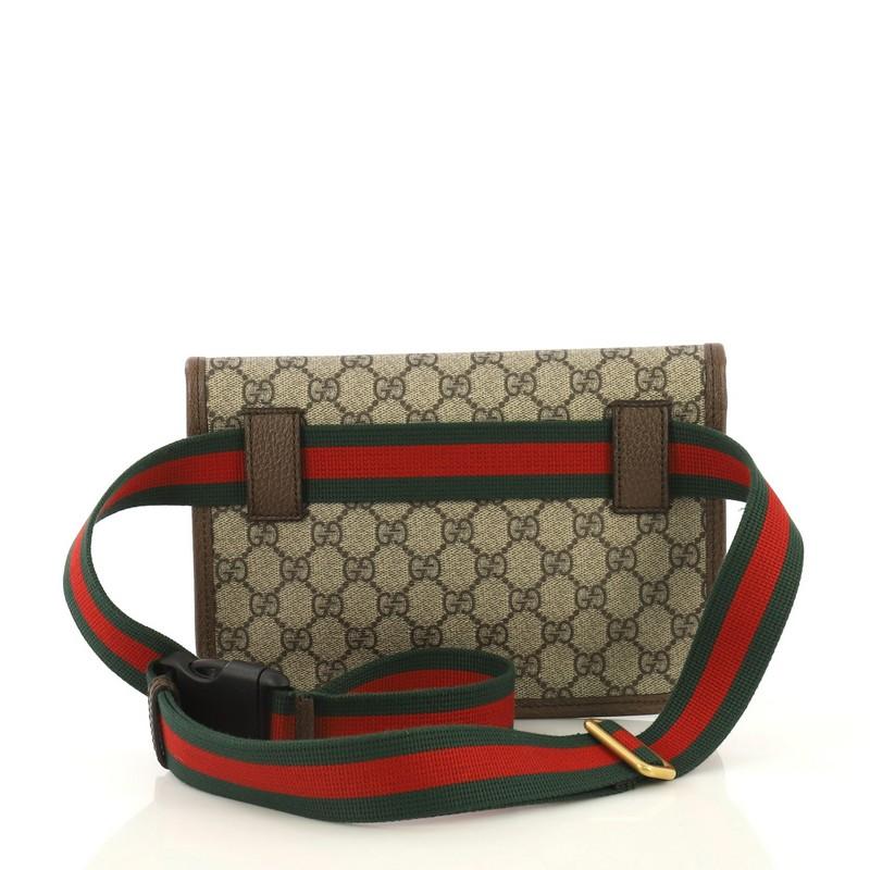 Gucci Animalier Flap Belt Bag GG Coated Canvas In Excellent Condition In NY, NY