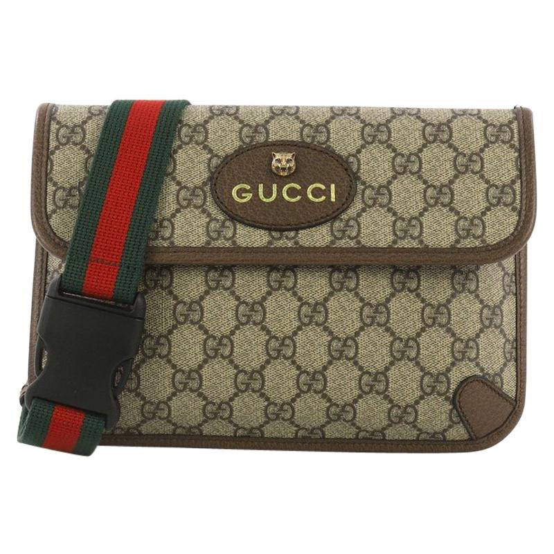 Gucci Animalier Flap Belt Bag GG Coated Canvas at 1stDibs