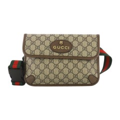 Gucci Animalier Flap Belt Bag GG Coated Canvas