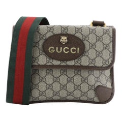Gucci Animalier Flap Messenger GG Coated Canvas Small