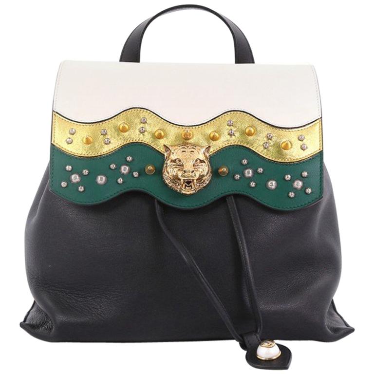 Gucci Animalier Malin Backpack Studded Leather Medium at  display picture 1