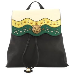 Gucci Animalier Malin Rucksack mit Nieten aus Leder Medium