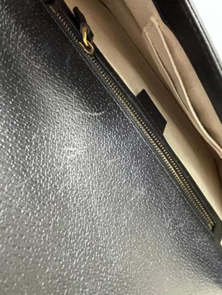 Gucci Animalier Shoulder Bag in Rigid Black Leather with Golden Hardware 5