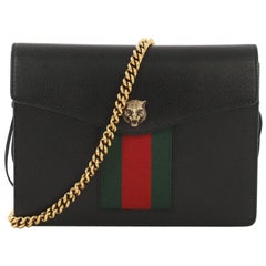 Gucci Animalier Web Chain Shoulder Bag Leather Small