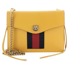 Gucci Animalier Web Kette Umhängetasche Leder Klein